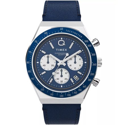 Timex Q Diver Chronograph TW2W51700 zegarek męski granatowy chronograf