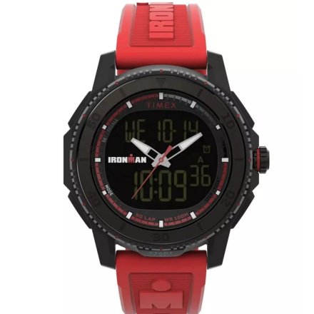 Timex Ironman TW2W53700 Zegarek męski sportowy  z wyświetlaczem na czerwonym pasku