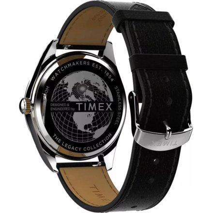 Timex Legacy TW2W57300 Zegarek męski srebrny z zieloną tarczą