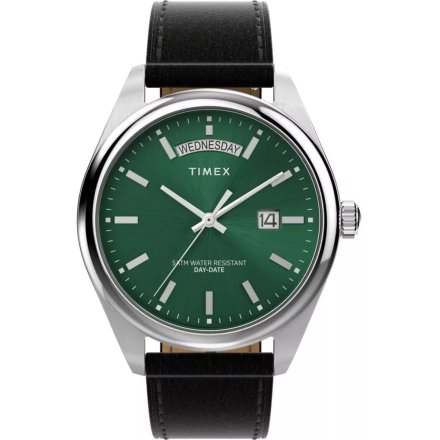 Timex Legacy TW2W57300 Zegarek męski srebrny z zieloną tarczą