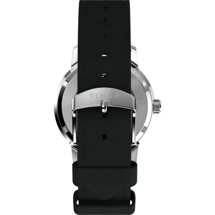 Timex Marlin TW2W59700 zegarek męski automatyczny srebrny z czarnym paskiem