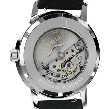 Timex Marlin TW2W59700 zegarek męski automatyczny srebrny z czarnym paskiem