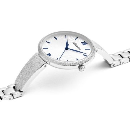 Srebrny zegarek Adriatica A3749.51B3Q Swiss Made sztywna bransoletka