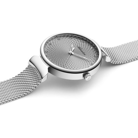 Zegarek damski Adriatica A3748.5147Q Swiss Made srebrny siatka mesh