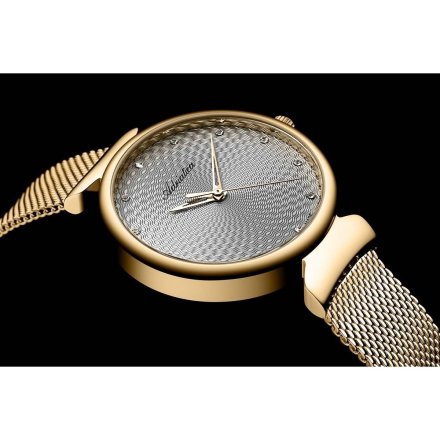 Zegarek damski Adriatica A3748.1147Q Swiss Made złoty siatka mesh