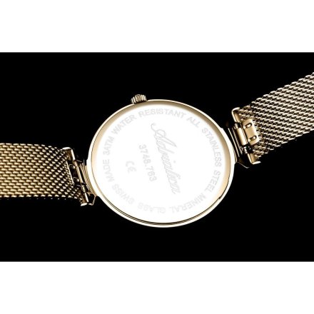 Zegarek damski Adriatica A3748.1147Q Swiss Made złoty siatka mesh
