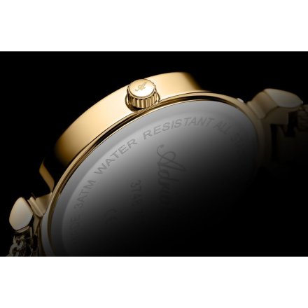Zegarek damski Adriatica A3748.1147Q Swiss Made złoty siatka mesh