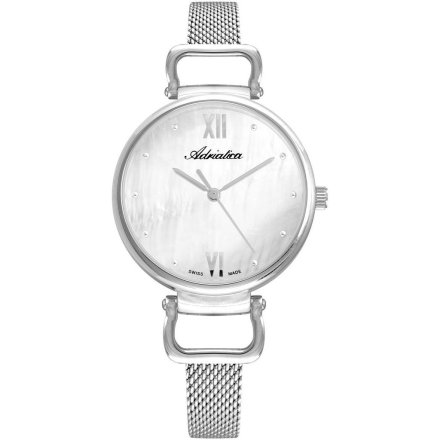 Adriatica zegarek damski srebrny  Fashion z masa perłową A3745.518FQ