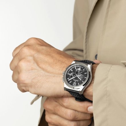 Festina Swiss Made 20060/4 Zegarek Męski srebrny z czarnym paskiem