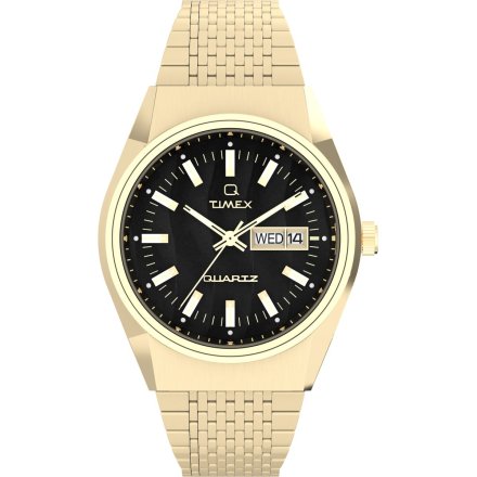 Timex Q Falcon Eye TW2W62500 zegarek męski złoty retro z datownikiem