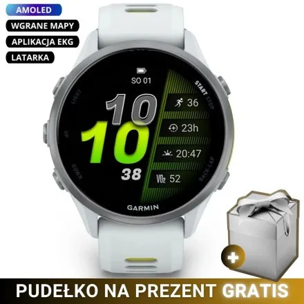 Garmin Forerunner 970 Biały tytanowy smartwatch GPS EKG 010-02969-11 + GRATIS PUDEŁKO!