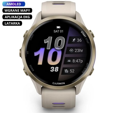 Garmin Forerunner 970 Soft Gold tytanowy smartwatch GPS EKG 010-02969-12