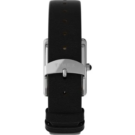 Timex Hailey TW2W63800 damski zegarek prostokątny z czarnym paskiem