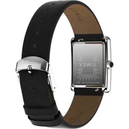 Timex Hailey TW2W63800 damski zegarek prostokątny z czarnym paskiem