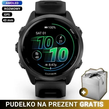 Garmin Forerunner 570 42mm Slate Grey czarny smartwatch 010-02970-00 + GRATIS PUDEŁKO!