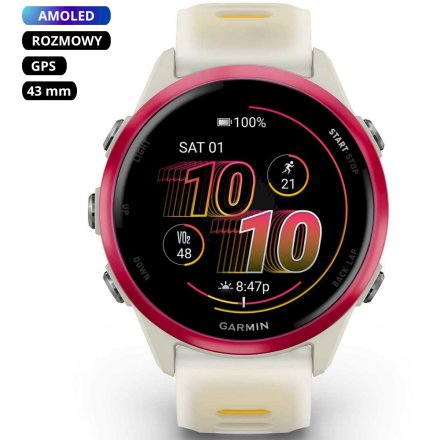 Garmin Forerunner 570 43mm Raspberry żółty smartwatch 010-02970-02