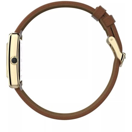 Timex Hailey TW2W63900 damski zegarek prostokątny z brązowym paskiem