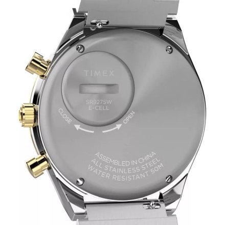 Timex Q Chronograph TW2W64200 zegarek męski czarna tarcza i chronograf