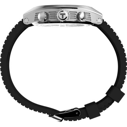 Timex Legacy TW2W64500 Zegarek męski srebrny z czarną tarczą