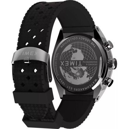 Timex Legacy TW2W64500 Zegarek męski srebrny z czarną tarczą