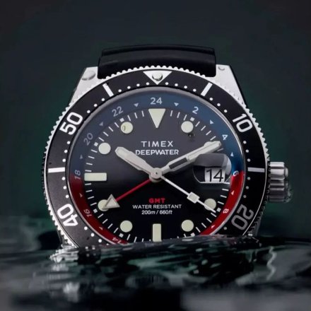 Timex Deepwater TW2W75000 Zegarek męski sportowy na czarnym pasku
