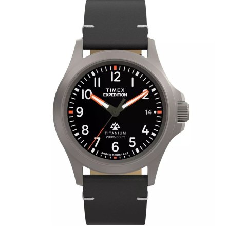 Timex Expedition TW2W78000 zegarek męski tytanowy czarny na pasku