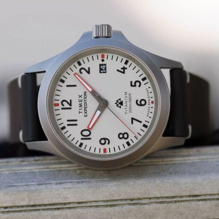 Timex Expedition TW2W78200 zegarek męski tytanowy z jasną tarczą