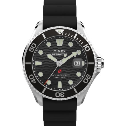 Timex Deepwater TW2W81600 Zegarek męski na czarnym pasku do pływania