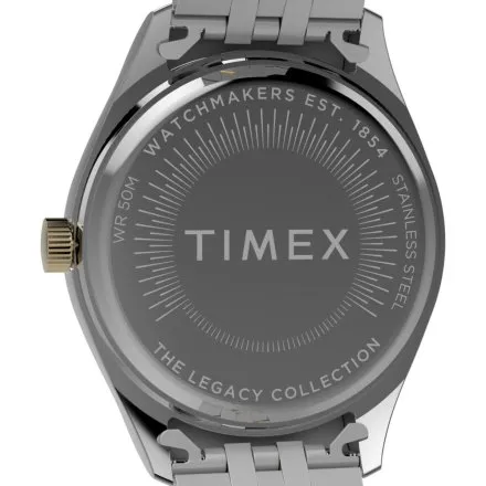 Timex Legacy TW2W87400 złoto-srebrny zegarek damski z zieloną tarczą