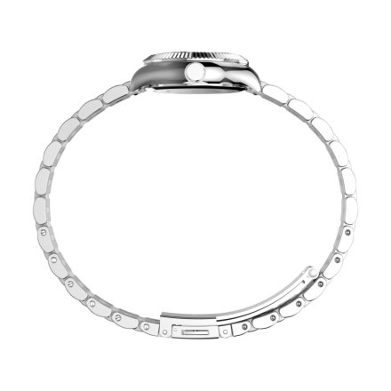 Timex Legacy Mini TW2W90700 srebrny zegarek damski z błękitną tarczą