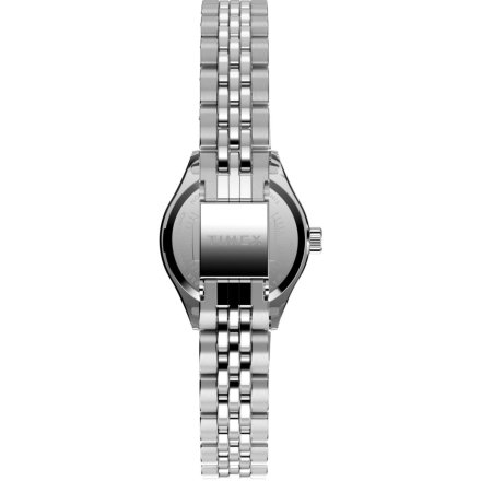 Timex Legacy Mini TW2W90700 srebrny zegarek damski z błękitną tarczą