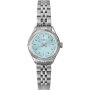 Timex Legacy Mini TW2W90700 srebrny zegarek damski z błękitną tarczą