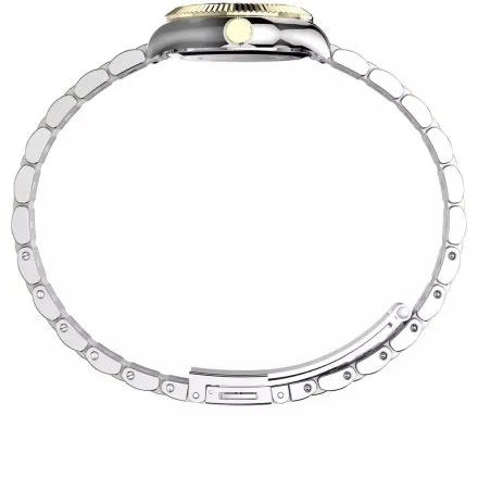 Timex Legacy Mini TW2W90900 srebrno-złoty zegarek damski ze złotą tarczą