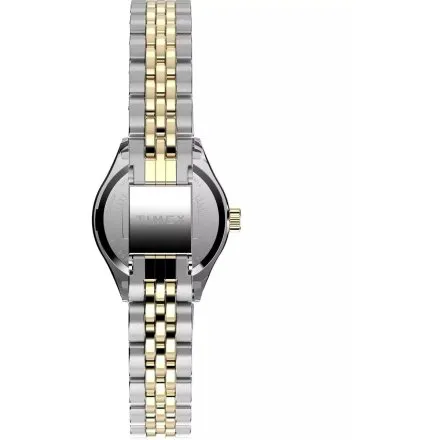 Timex Legacy Mini TW2W90900 srebrno-złoty zegarek damski ze złotą tarczą