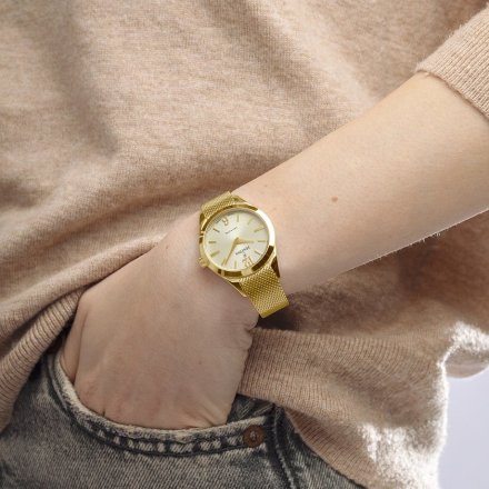 Festina SWISS MADE 20077/3 zegarek damski złoty ze złotą tarczą