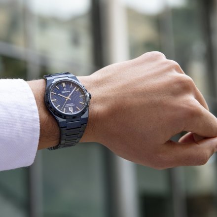 Festina Swiss Made 20078/1 Zegarek Męski z granatową tarczą na bransolecie
