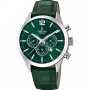 Festina Timeless Chronograph 20542/7 Zegarek Męski na pasku z zieloną tarczą