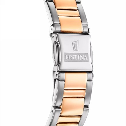 Festina Boyfriend 20608/3 Zegarek Damski srebrny z niebieską tarczą z cyrkoniami