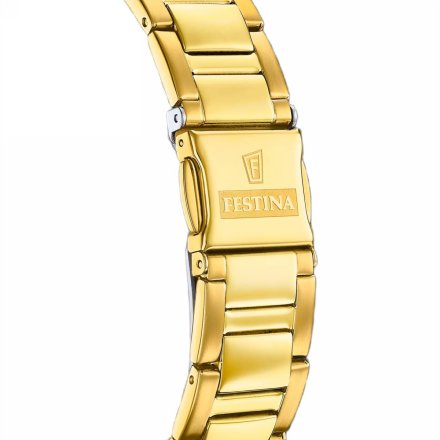 Festina Boyfriend 20609/5 Zegarek Damski złoty z kolorową tarczą z cyrkoniami
