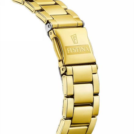 Festina Boyfriend 20640/9 zegarek damski złoty z zieloną tarczą na bransolecie