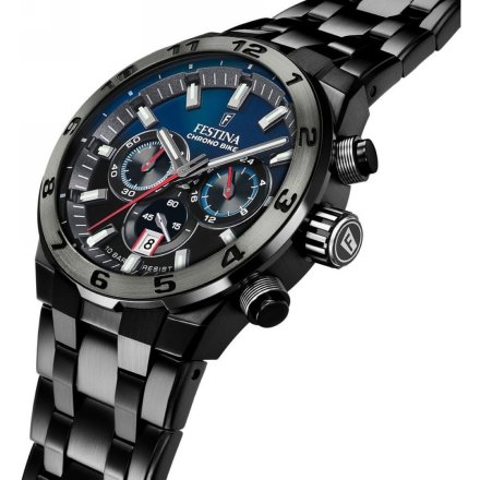 Festina Chrono Bike 20673/1 zegarek męski czarny z kolorową tarczą + pasek