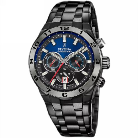Festina Chrono Bike 20673/1 zegarek męski czarny z kolorową tarczą + pasek
