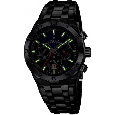 Festina Chrono Bike 20673/2 zegarek męski czarny z kolorową tarczą + pasek