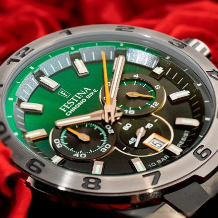 Festina Chrono Bike 20673/2 zegarek męski czarny z kolorową tarczą + pasek