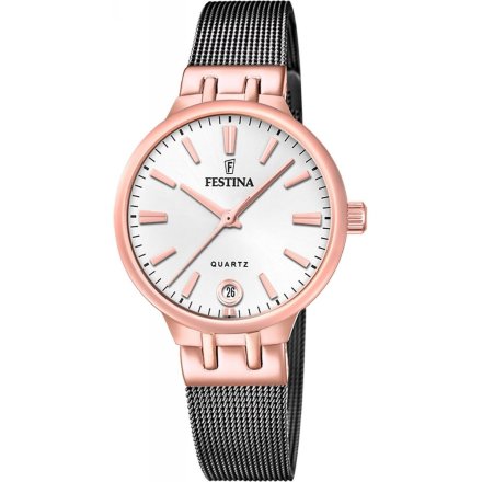 Festina Mademoiselle 20717/1 zegarek damski różowozłoty ze srebrną tarczą