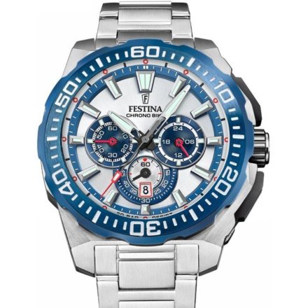 Festina Chrono Bike 20724/1 zegarek męski srebrny chronograf