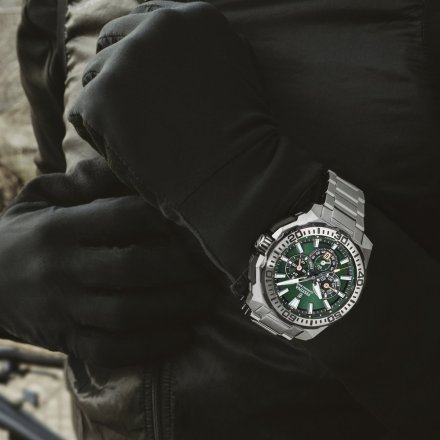 Festina Chrono Bike 20724/3 zegarek męski srebrny z zieloną tarczą chronograf