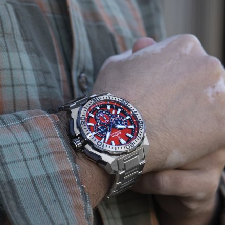 Festina Chrono Bike 20724/5 zegarek męski srebrny z czerwoną tarczą chronograf