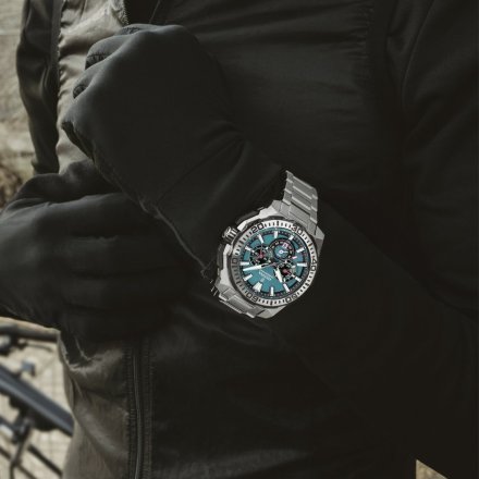 Festina Chrono Bike 20724/6 zegarek męski srebrny z niebieską tarczą chronograf