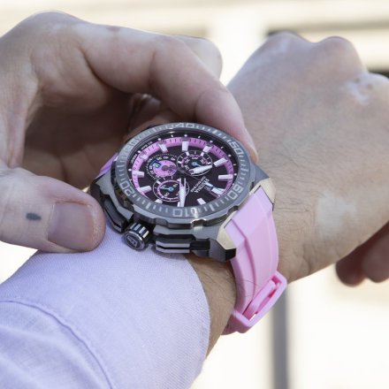 Festina Chrono Bike 20725/2 zegarek męski grafitowy z różowym paskiem chronograf